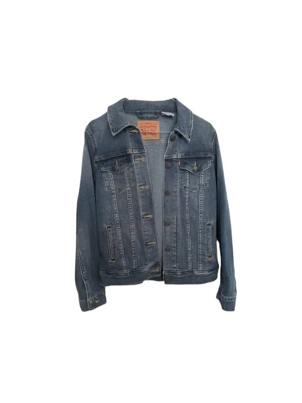 Geacă din denim Levi's XS | Albastru, Fără glugă, Monocrom, Denim
