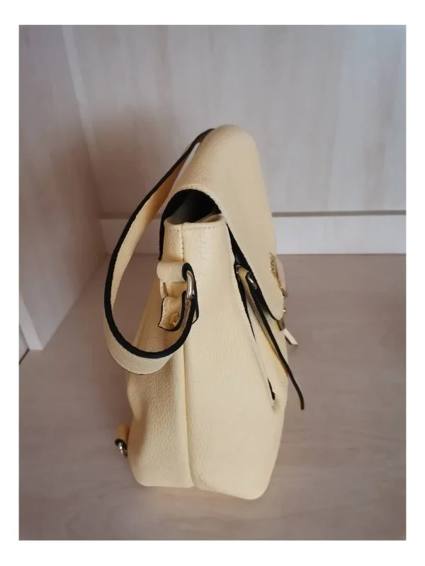 Geantă de mână MALA | Galben, Piele naturală - Image 3