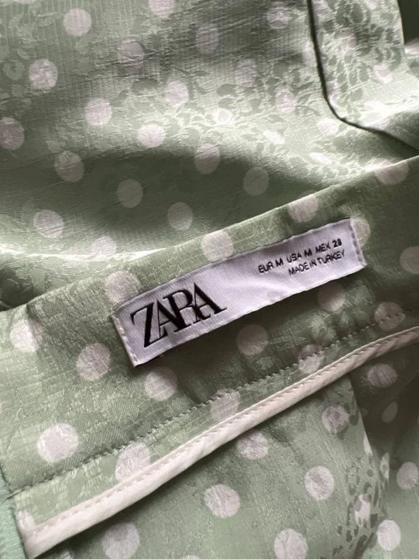Fustă Zara M | Verde mentă, Mini, Poliester - Image 4