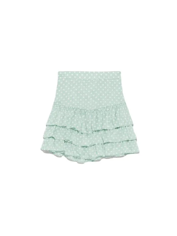 Fustă Zara M | Verde mentă, Mini, Poliester - Image 2