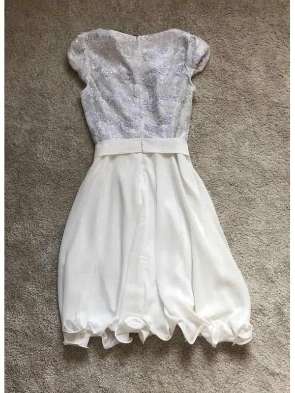 Rochie de seară MBG COLLECTION S | Alb, Mini - Image 6