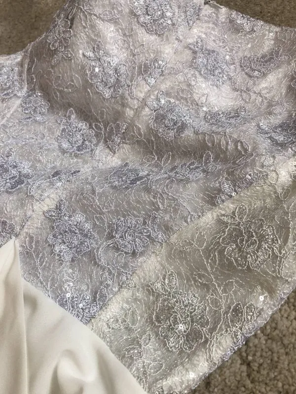 Rochie de seară MBG COLLECTION S | Alb, Mini - Image 8