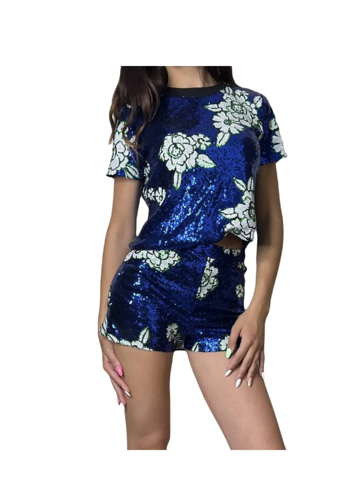 Bluză Bershka M | Albastru, Normal, Poliuretan