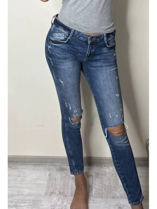 Blugi Zara EU 38 | Albastru, Lungi, Denim - Image 2