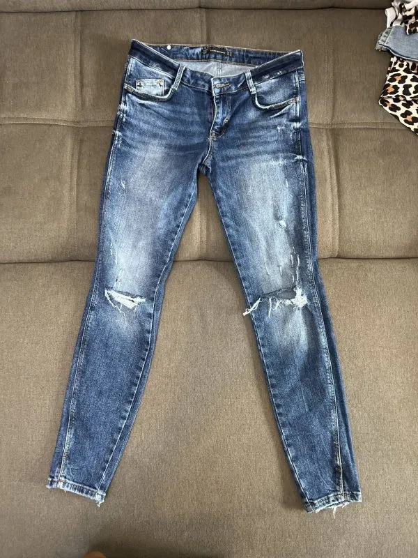 Blugi Zara EU 38 | Albastru, Lungi, Denim - Image 4