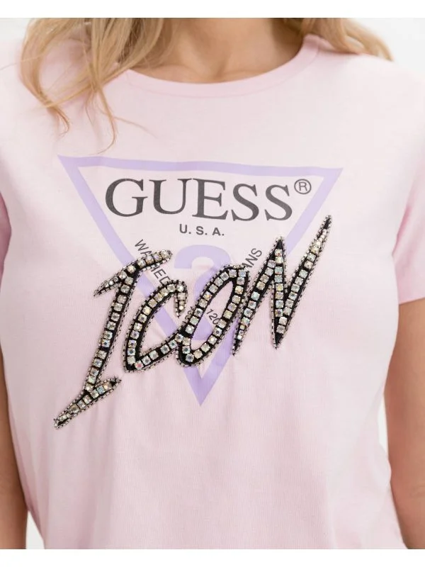 Bluză Guess XS | Roz, Normal, Bumbac - Image 4