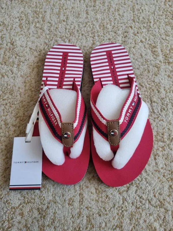 Șlapi Tommy Hilfiger EU 36 | Roșu, Poliester - Image 6