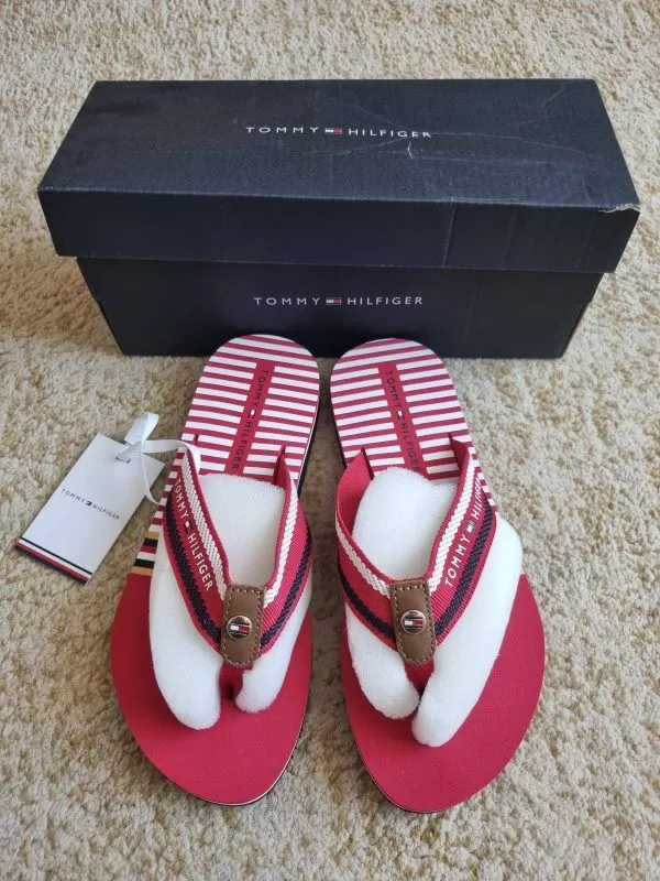 Șlapi Tommy Hilfiger EU 36 | Roșu, Poliester - Image 7