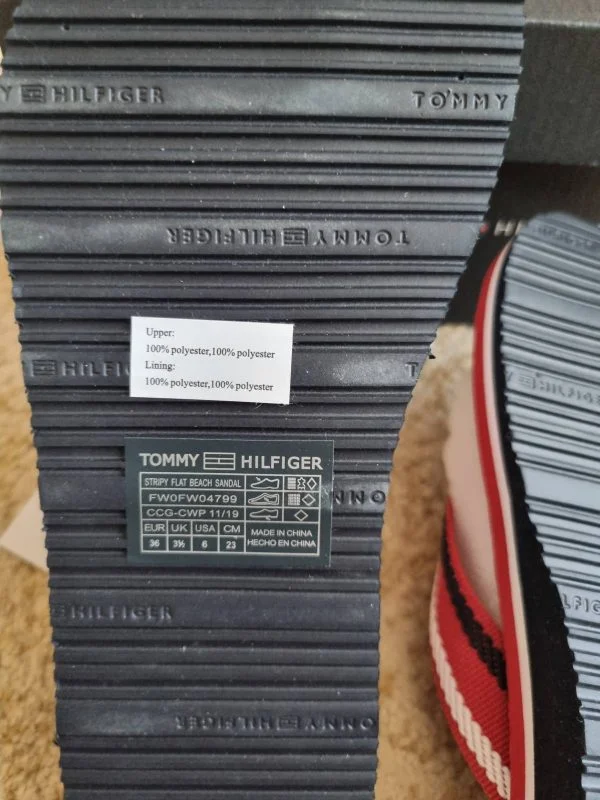 Șlapi Tommy Hilfiger EU 36 | Roșu, Poliester - Image 9