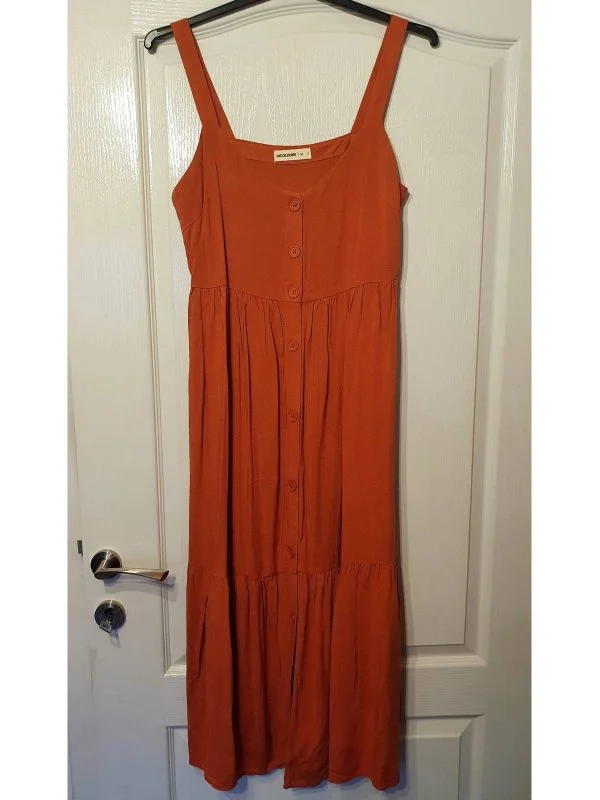 Rochie casual 24COLOURS S | Cărămiziu, Midi, Vâscoză - Image 2