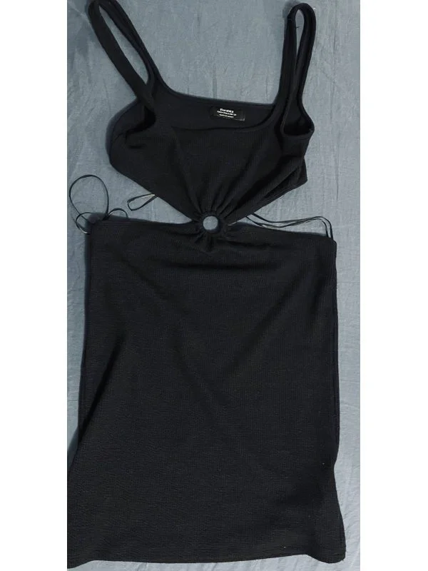 Rochie casual Bershka M | Negru, Mini, Poliester - Image 4
