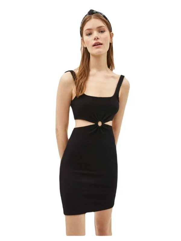 Rochie casual Bershka M | Negru, Mini, Poliester