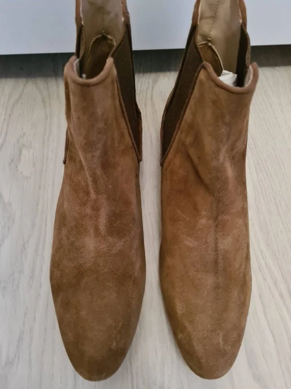 Ghete Zara EU 39 | Khaki, Piele naturală - Image 3