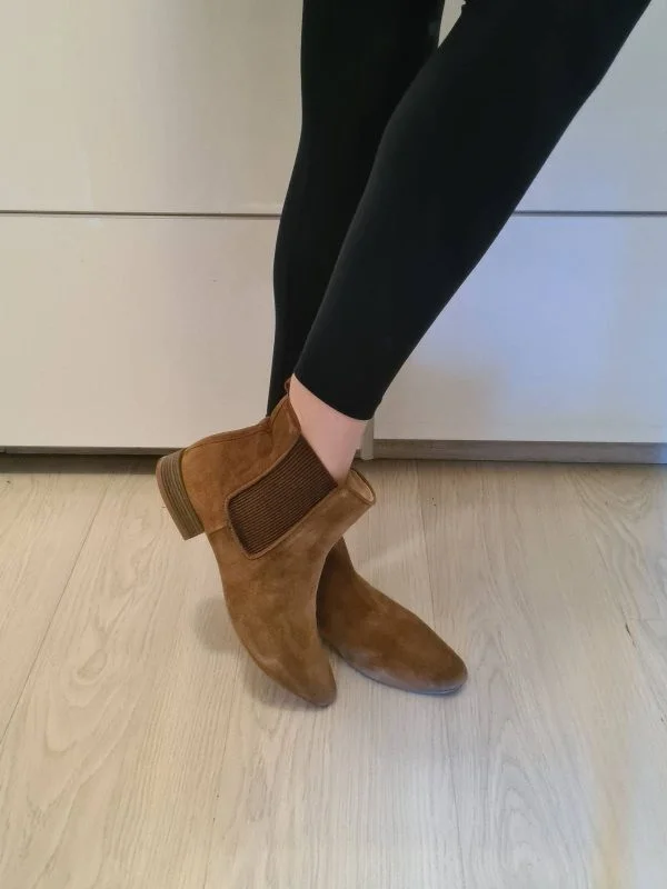 Ghete Zara EU 39 | Khaki, Piele naturală - Image 6