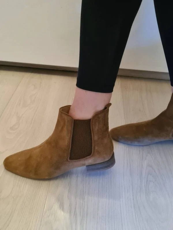 Ghete Zara EU 39 | Khaki, Piele naturală - Image 8