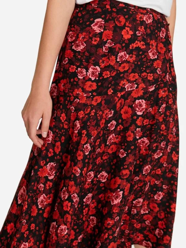 Fustă Stradivarius S | Multicolor, Midi, Vâscoză - Image 4