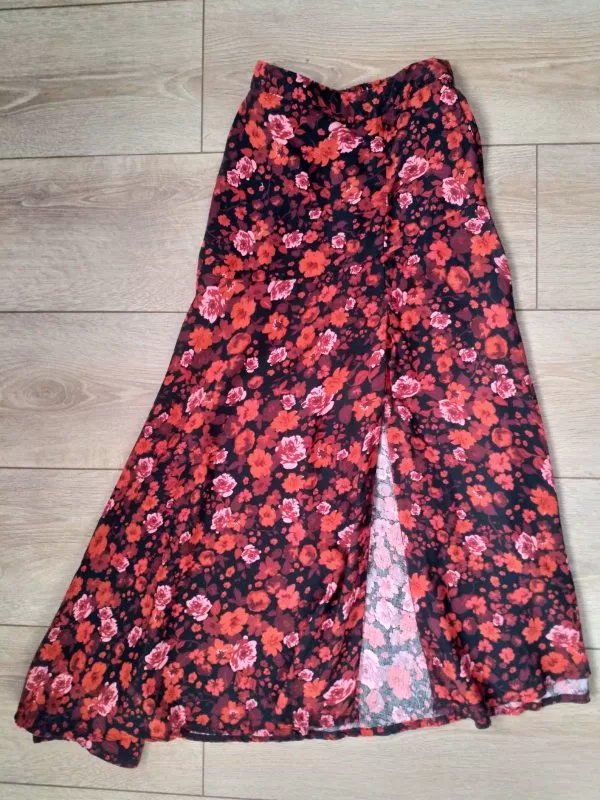 Fustă Stradivarius S | Multicolor, Midi, Vâscoză - Image 8