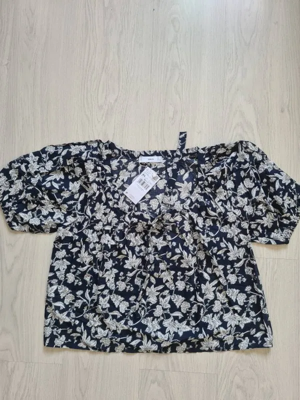Top Mango XS | Albastru, Normal, Bumbac - Image 5