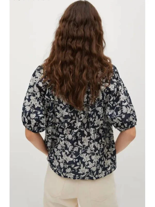 Top Mango XS | Albastru, Normal, Bumbac - Image 3