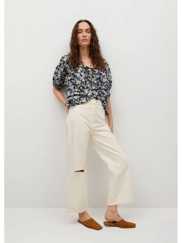 Top Mango XS | Albastru, Normal, Bumbac - Image 2