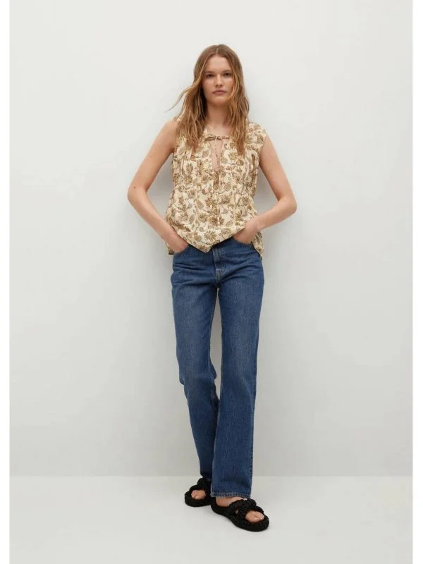 Top Mango XS | Bej, Normal, Bumbac - Image 5