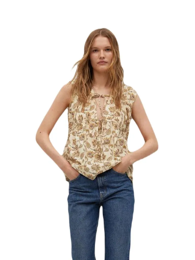 Top Mango XS | Bej, Normal, Bumbac