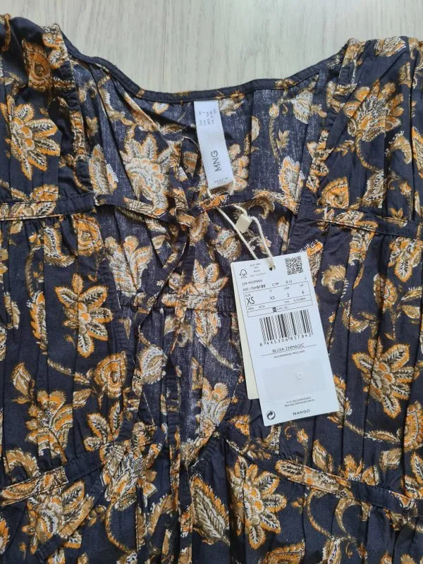 Top Mango XS | Albastru, Normal, Bumbac - Image 8