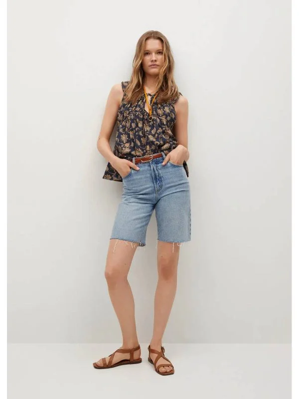 Top Mango XS | Albastru, Normal, Bumbac - Image 6