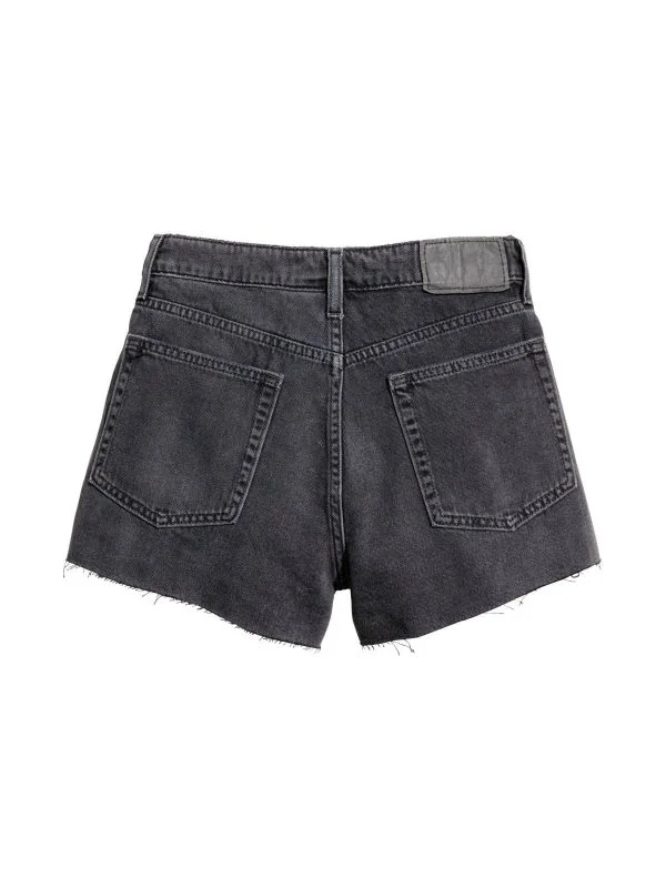 Blugi H&M EU 34 | Negru, Scurți, Bumbac - Image 3
