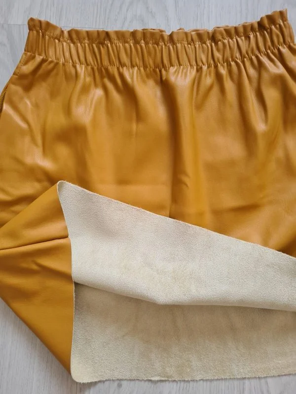 Fustă Zara S | Galben, Mini, Poliuretan - Image 8