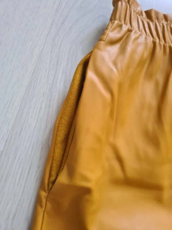 Fustă Zara S | Galben, Mini, Poliuretan - Image 9