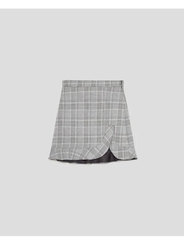 Fustă Zara XS | Gri, Mini, Poliester - Image 3