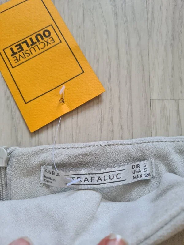 Fustă Zara S | Gri, Mini, Poliester - Image 7