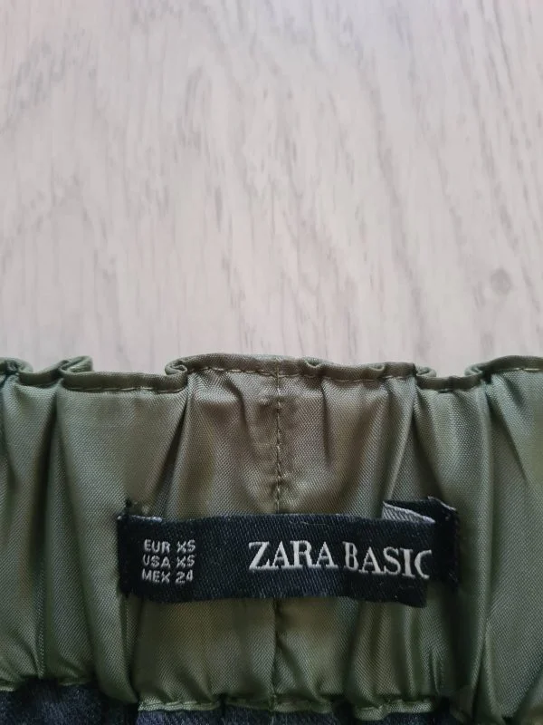 Fustă Zara XS | Khaki, Mini, Vâscoză - Image 9