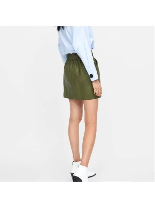 Fustă Zara XS | Khaki, Mini, Vâscoză - Image 4