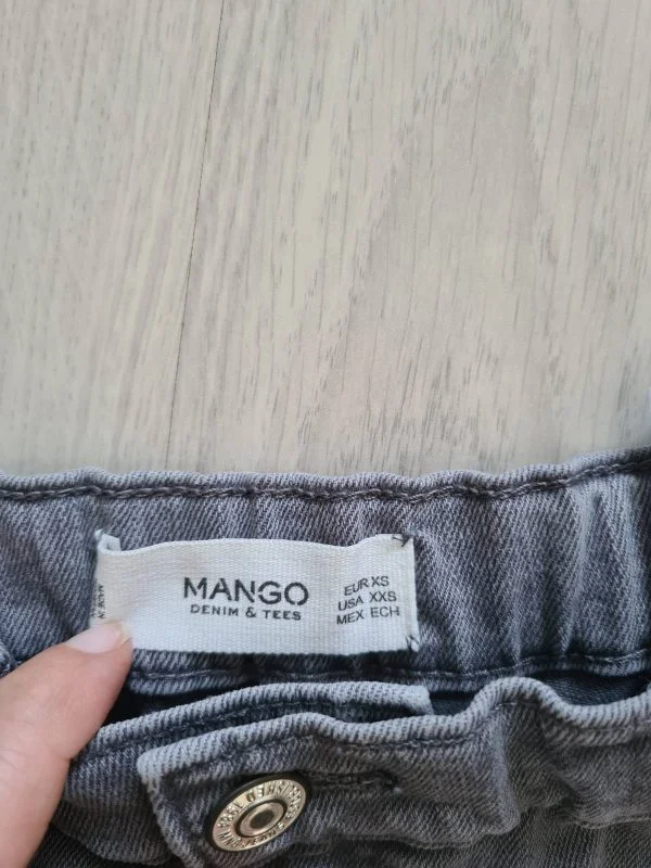 Fustă Mango XS | Gri, Mini, Bumbac - Image 4