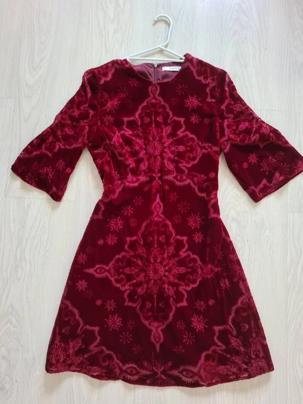 Rochie de seară Mango XS | Burgundy, Mini, Vâscoză - Image 6
