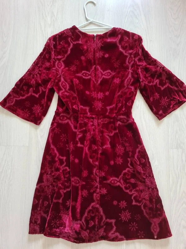 Rochie de seară Mango XS | Burgundy, Mini, Vâscoză - Image 7