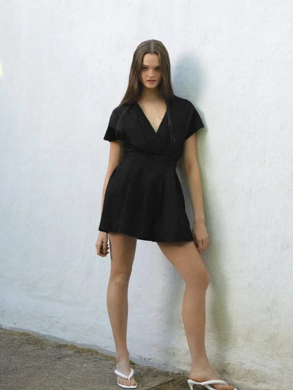 Rochie casual Zara L | Negru, Mini, Bumbac - Image 4