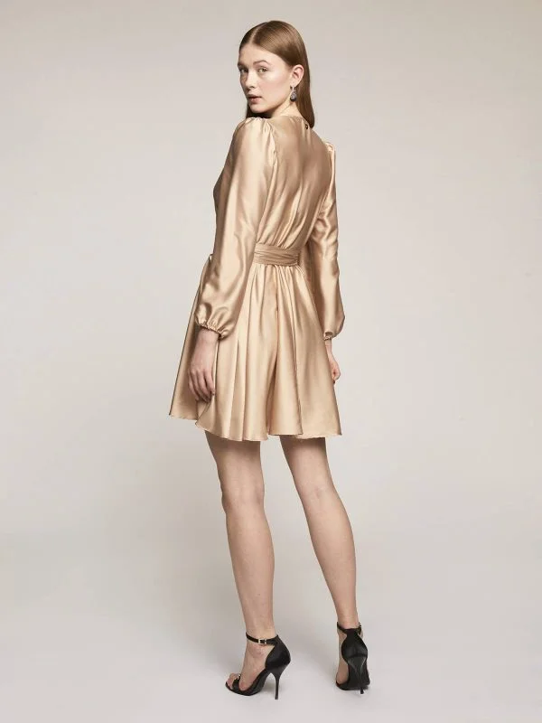 Rochie de seară Motivi EU 40 | Auriu, Midi, Mătase - Image 2