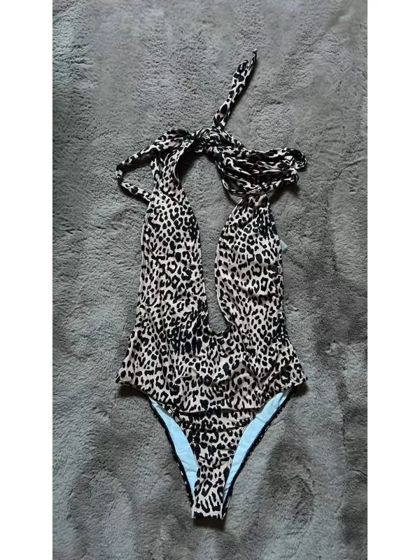 Costum de baie întreg Shein L | Multicolor, Animal print, Bumbac - Image 7