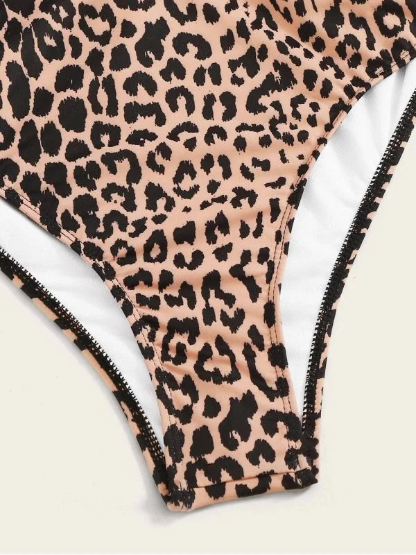 Costum de baie întreg Shein L | Multicolor, Animal print, Bumbac - Image 5