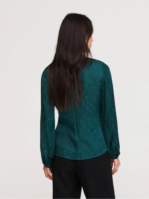 Bluză Reserved EU 34 | Verde, Normal, Vâscoză - Image 2