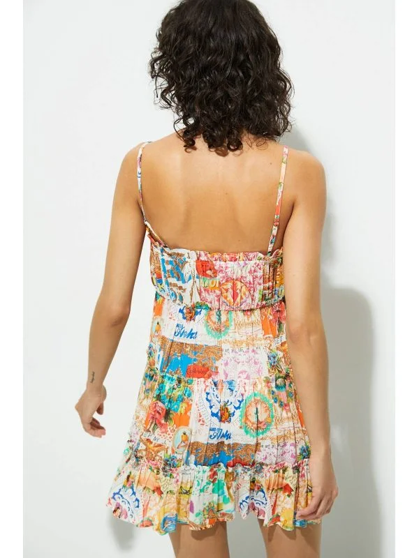 Rochie casual Desigual M | Multicolor, Mini, Mătase - Image 3