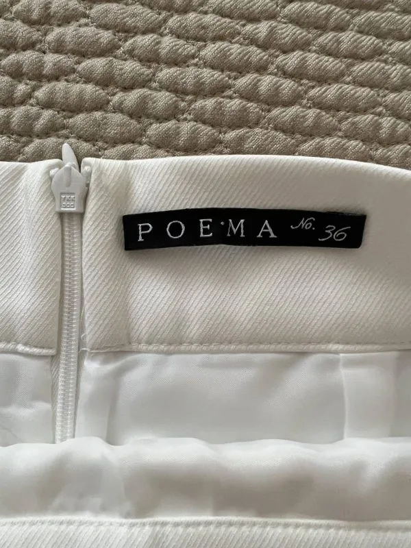 Fustă Poema EU 36 | Alb, Mini, Poliester - Image 9