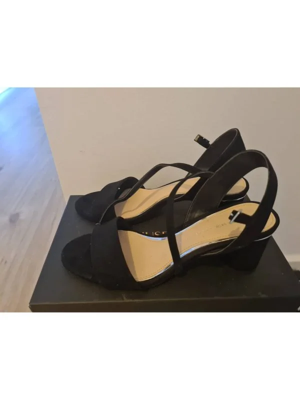 Sandale Zara EU 39 | Negru, Piele ecologică - Image 3