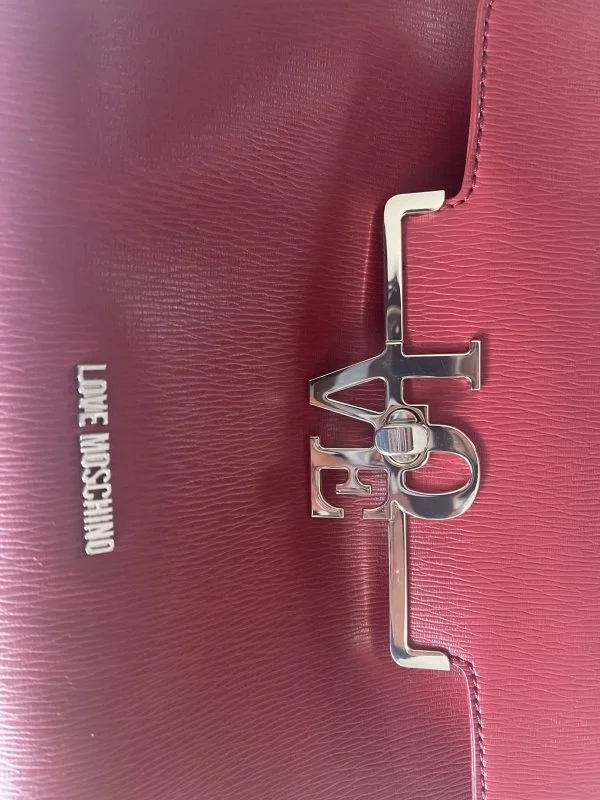 Geantă de umăr Love Moschino | Roșu, Piele ecologică - Image 7