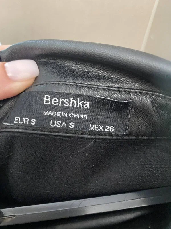 Rochie casual Bershka S | Negru, Mini, Piele ecologică - Image 7
