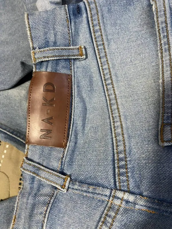 Blugi NA-KD XS | Albastru, Lungi, Talie înaltă, Slim fit, Denim - Image 8