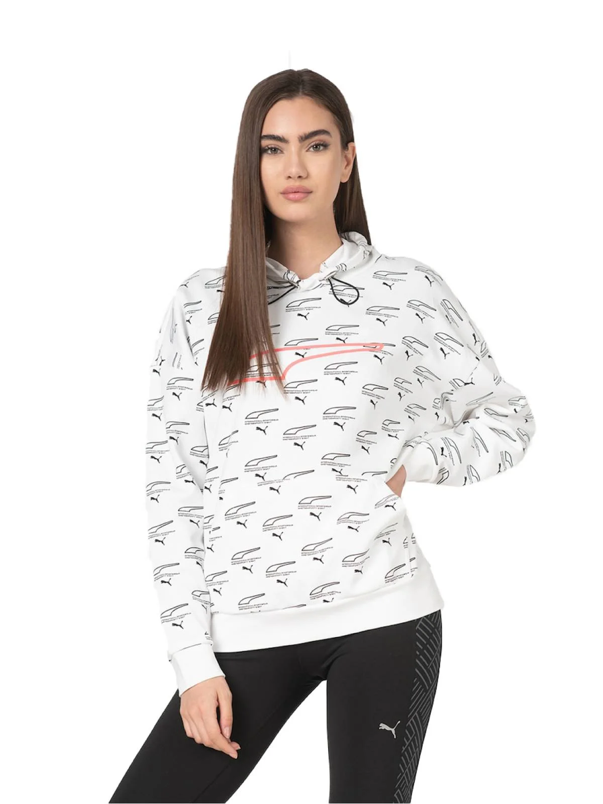 Hanorac sport Puma M | Alb, Bumbac